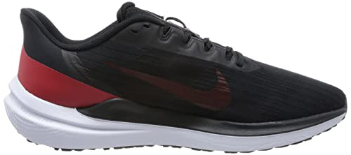 Nike Men's Air Winflo 9 Running Shoes, Black/University Red, 10.5