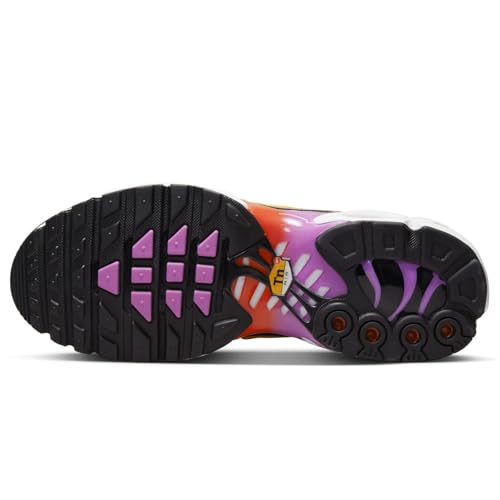 Nike Air Max Plus Womens Running Shoes, White/Citron Pulse-Black, 8 M US