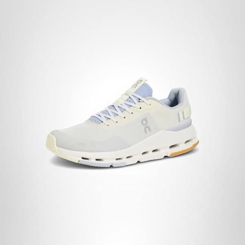 On Women's Cloudnova Form 2 Sneakers, Ghost/Marsh, 8.5 Medium US