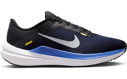 Nike Men's Air Winflo 10 Breathable Mesh Running Shoes Sneaker (Black/Wolf Grey/Racer Blue, US Footwear Size System, Adult, Men, Numeric, Medium, 9.5)