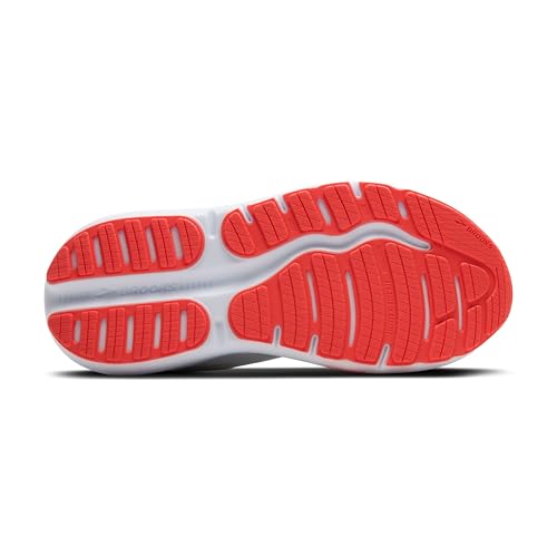 Brooks Women’s Ghost Max 2 Neutral Running & Walking Shoe - White/Hot Coral - 7.5 Medium