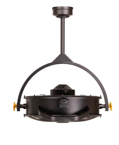 MULE 18 in. 3 Speed Ceiling Mounted Plug-In Cord Garage Fan with Remote - 52035-01 (Black & Yellow)