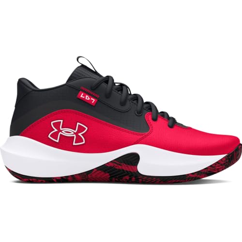Under Armour Unisex Grade School Lockdown 7, (600) Red/Black/White, 4.5, US