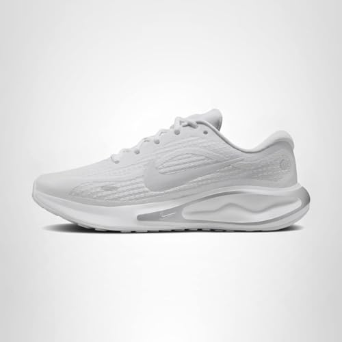 Nike Women's Journey Run Road Running Shoes, White/White-Pure Platinum, 8