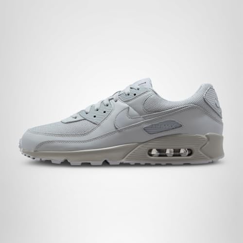 Nike Air Max 90, Men's Running Shoes, Wolf Grey Wolf Grey Wolf Grey Black, 10 US
