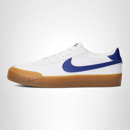 Nike Men's Court Shot Shoes, White/Deep Royal Blue-Gum Medium Brown, 9.5