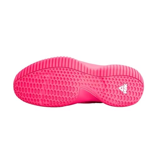 PEAK High Top Mens Basketball Shoes Streetball Master Breathable Non Slip Outdoor Sneakers Cushioning Workout Shoes for Fitness Pink US Size 8