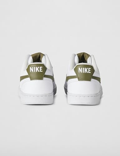 Nike Men's Court Vision Low Next Nature Shoes, White/Medium Olive, 12