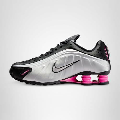 Nike Shox R4 Women's Shoes (Black/Pinksicle/Metallic Silver) Size 8.5
