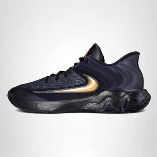 Nike Men's Giannis Immortality 4 Basketball Shoes, Black/Metallic Gold, 10