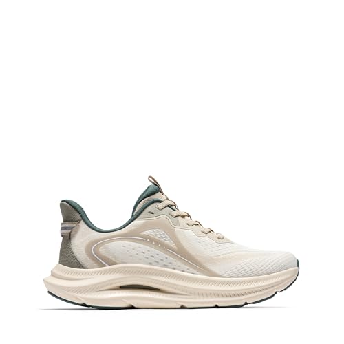 ALLSWIFIT Men's Slip On Stability Walking Run Sneakers,Beige/Green,10