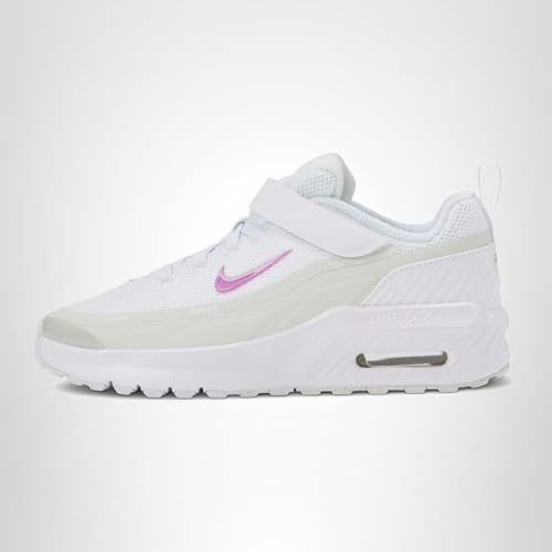 Nike Little Kid's Air Max Bia Lifestyle Shoes, White/Light Magenta-Spruce Aura, 1Y