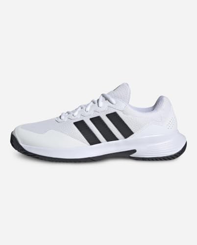 adidas Men's Gamecourt 2 M, White/Black/Silver Metallic, 11