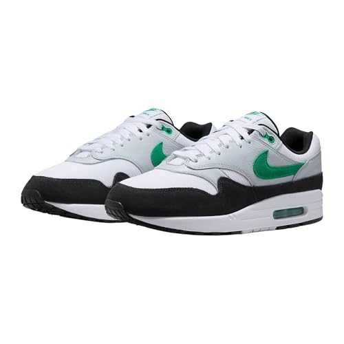 Nike Men's Air Max 1Sneaker, White Stadium Green Pure Platinum Black, 9 US