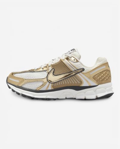 Nike Women's Zoom Vomero 5 Gold Sneakers, Photon Dust/Gold/Gridiron/Sail, 7 Medium US