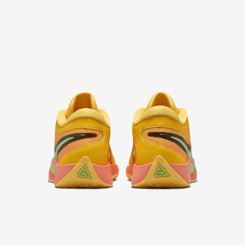Giannis Freak 6 Basketball Shoes (FJ7792-601, Light Wild Mango/Black/Laser Orange) Size 12