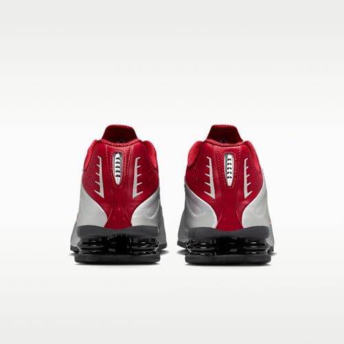 Nike Shox R4 Men's Shoes (Metallic Silver/Black/Team Crimson) Size 11