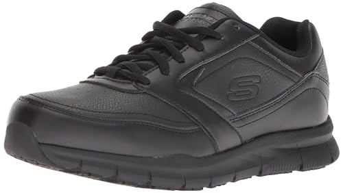Skechers womens Nampa-wyola Food Service Shoe, Black Polyurethane, 8 Wide US
