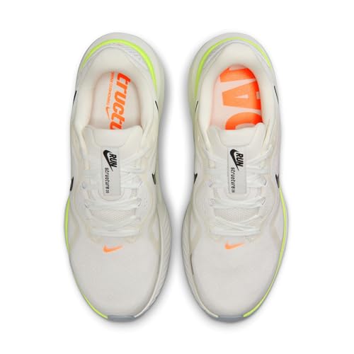 Nike Men's Structure 26 Sneaker, Summit White/Black/Volt/Total Orange, 7
