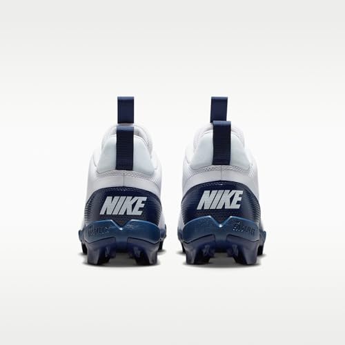 Nike Alpha Menace 4 Shark Football Cleats (White/Midnight Navy/Black) Size 7.5