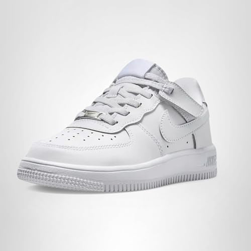 Nike Easy-On Force 1 Low - White/White/White, 9 Little Kid