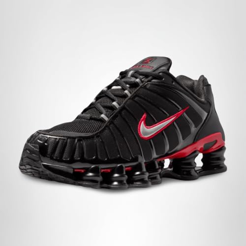 Nike Shox TL Men's Shoes (CN0151-003, Black/University Red/Metallic Silver) Size 11.5