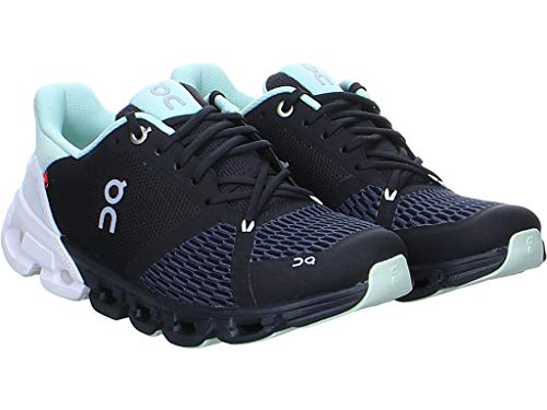 ON Women's Cloudflyer Running Shoe, Black/White, 5