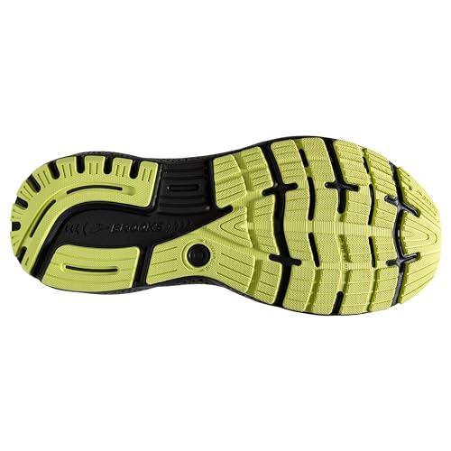 Brooks Men’s Ghost 16 Neutral Running Shoe - Primer/Grey/Lime - 11 Wide