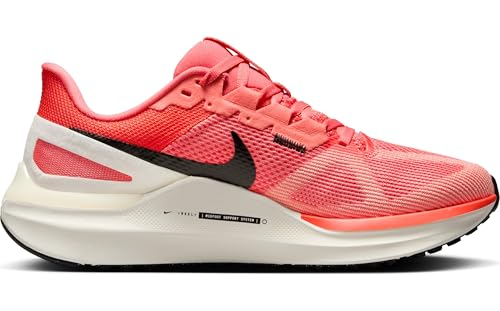 Nike Structure 25 Women's Road Running Shoes (DJ7884-800, Magic Ember/Sail/Apricot Agate/White) Size 8