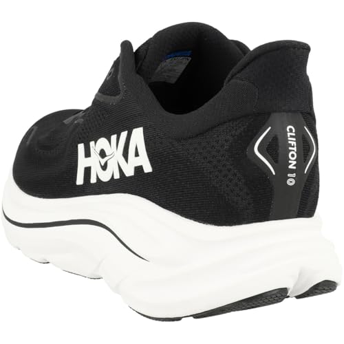 Hoka Men's Clifton 10 Black/White 10 Medium