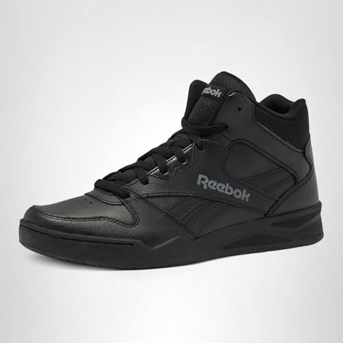 Reebok Royal BB4500 Hi2 High Top Sneakers for Men, Black or White Mens Basketball Shoes, Medium or Wide Width Size 7 to 14 Athletic Mens Shoes, Black/Alloy, 12 Extra Wide