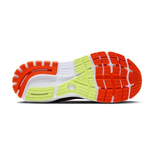 Brooks Men's Ghost 16 GTX Waterproof Neutral Running Shoe - Black/Mandarin Red/Green - 11.5 Medium