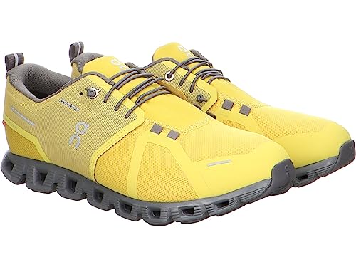 On: Cloud 5 Waterproof Men's Running Shoes, Mustard/Rock, 8.5