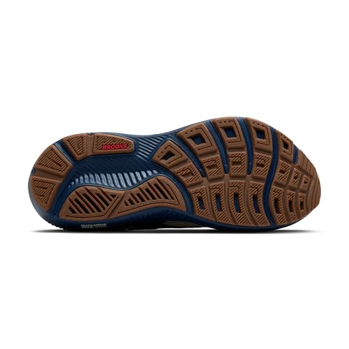 Brooks Women’s Ghost 18 Neutral Running & Walking Shoe - Coconut/Red/Blue - 7.5 Medium