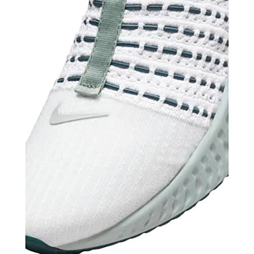 Nike Women's React Phantom Run Fk 2 Shoes, Platinum Tint Dark Teal Green, 8