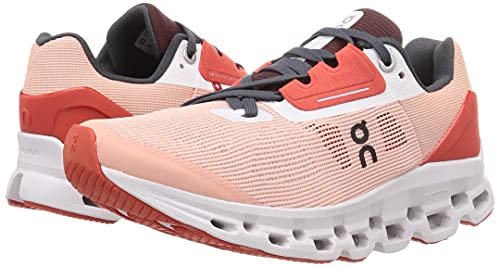 ON Womens Cloudstratus Synthetic Textile Rose Red Trainers 8 US