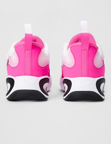 Nike Little Kid's Air Max Nova LifestyleShoes, White/Black-Laser Fuchsia, 1Y