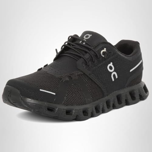 ON Women's Cloud 5 Sneakers, All Black, 7.5