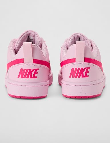 Nike Big Kid's Court Borough Low Recraft, Pink Foam/Hyper Pink-White, 7Y