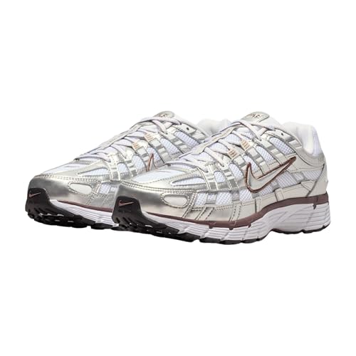 Nike P-6000 Women's Shoes (White/Metallic Silver/Black/Tattoo) Size 9.5