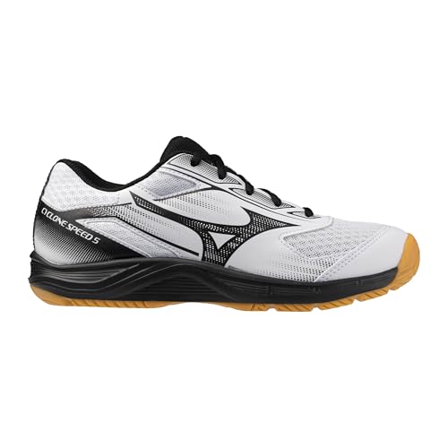 Mizuno Cyclone Speed 5 Volleyball Shoe | Womens Volleyball Footwear | White-Black | US Womens 9