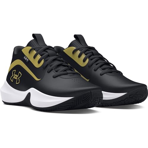Under Armour Unisex Lockdown 7, (001) Black/Black/Metallic Gold, 10, US