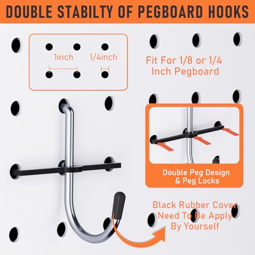 INCLY 280PCS Upgraded Pegboard Hooks Assortment with Bins & Cups