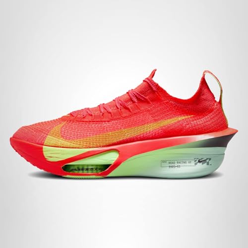 Nike Alphafly 3 Men's Road Racing Shoes (FD8311-600, Bright Crimson/Lime Blast/Mint Foam/Cave Purple) Size 11