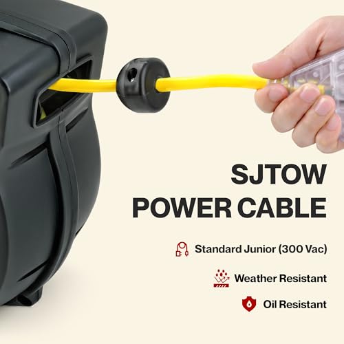 ReelWorks Extension Cord Reel Retractable 12AWG x 50' Foot