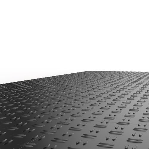 VEVOR Garage Floor Tiles 12 x 12 x 0.53 inch, Interlocking Design Ease of Installation Double-Sided Texture Non-Slip Sturdiness, for Garages, Basements, Repair Shops, Black, 50 Pack