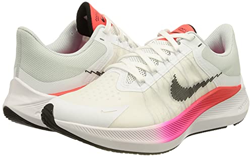 Nike Winflo 8 Women's Trainers, White, Black, Light Carmine, 5