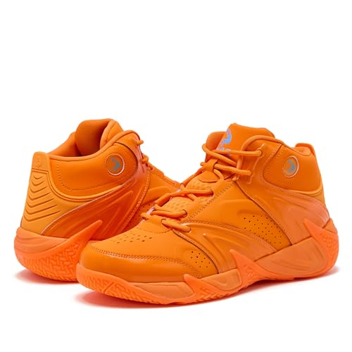 SHAQ Devastator High Top Basketball Shoes for Men, Indoor or Outdoor Court Basketball Mens Sneakers Size 8 to 15 - Orange, 8.5 Medium
