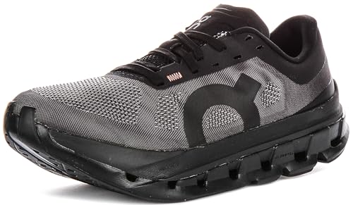 On Running Cloudflow 5 Women's Helion Max Energy Nylon Blend Trainers (Black, US Footwear Size System, Adult, Women, Numeric, Medium, 8)