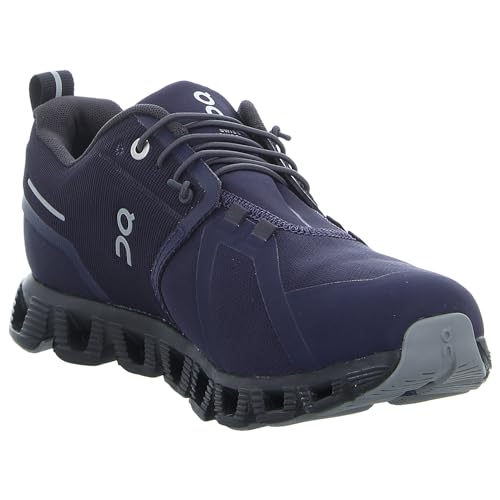 On Men's Cloud 5 Waterproof Running Shoes, Midnight/Magnet, 9 US